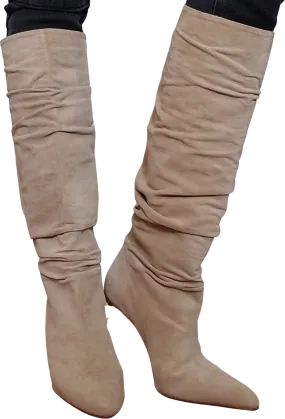 00's Taupe Suede Tall Boots