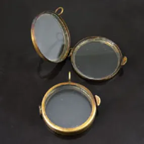 1.62x0.41in Round Shadow Box Pendant-Locket-PKG/2