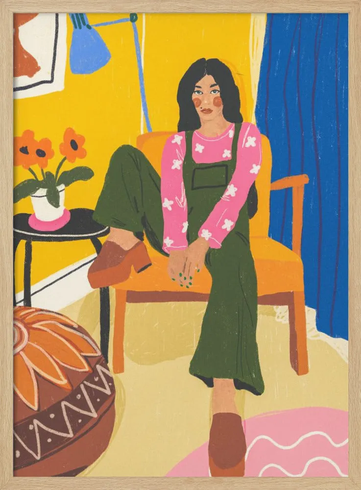 70s beauty - Stretched Canvas, Poster or Fine Art Print
