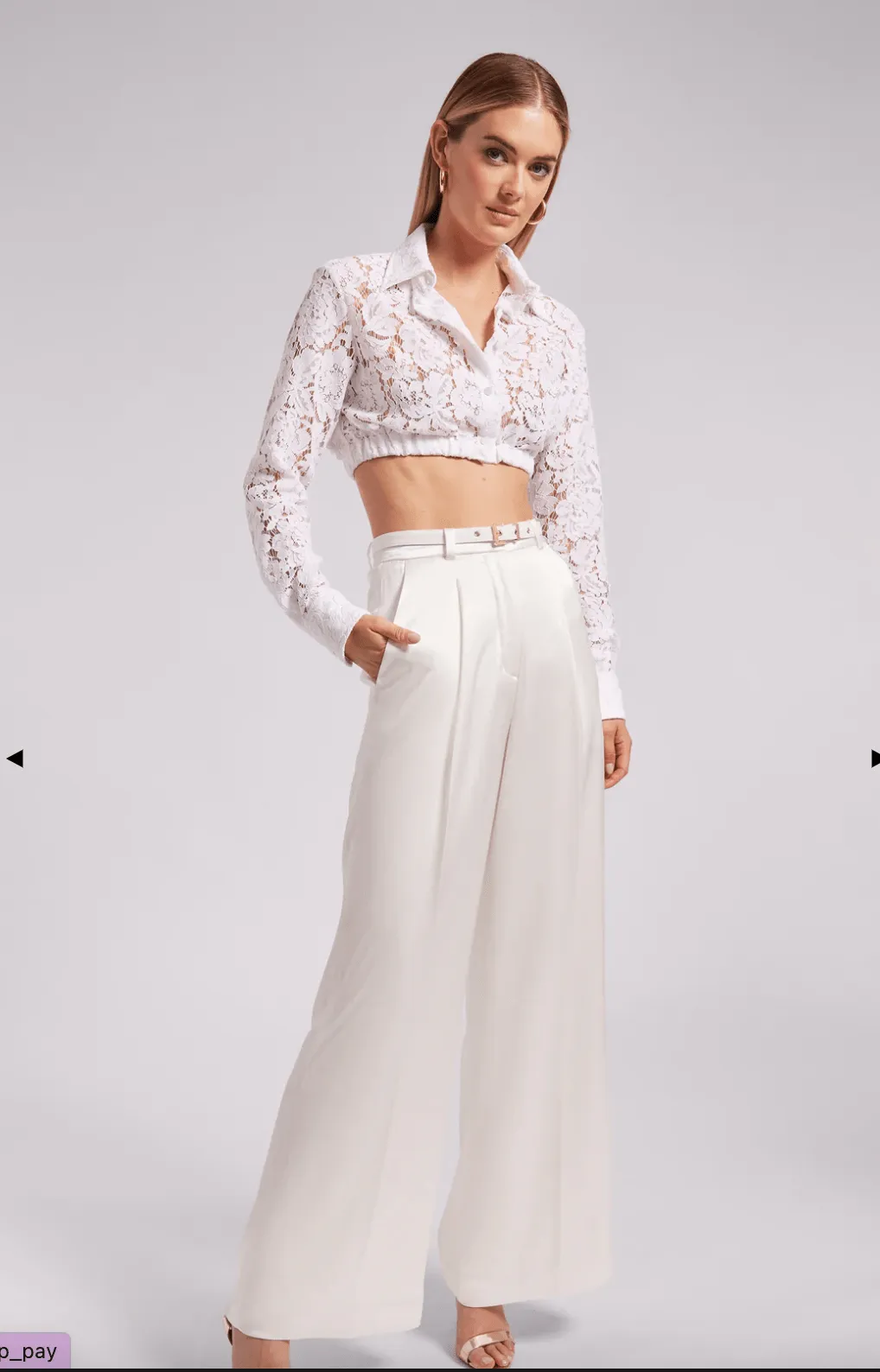 Alexia Satin Pants - White