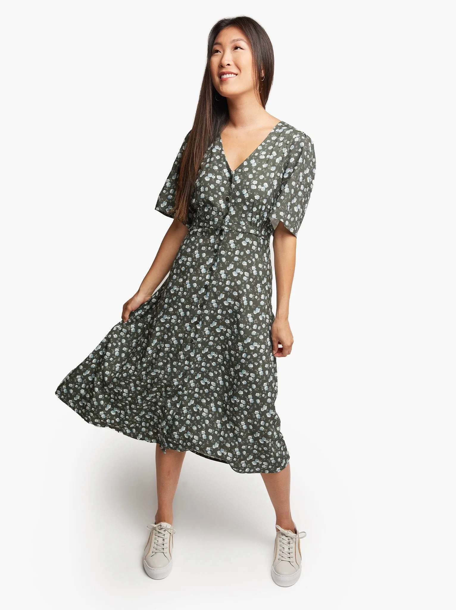 Amelia Button Front Dress