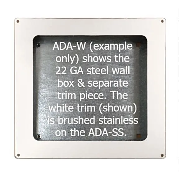 AMERICAN DRYER® ADA-SS Recess Kit (Wall Box   Face Plate) - Brushed (Satin) Stainless Steel (HAND DRYER NOT INCLUDED)