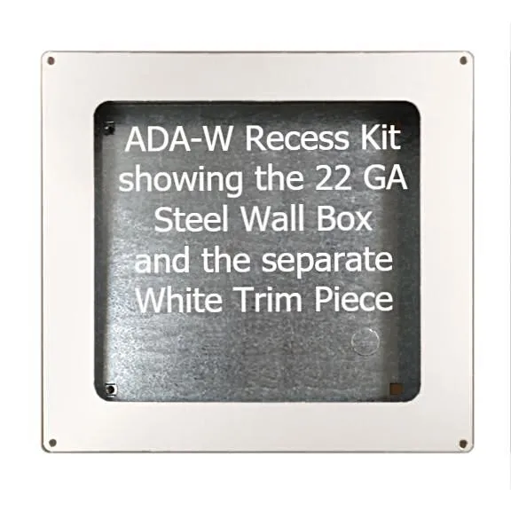 AMERICAN DRYER® ADA-W Recess Kit (Wall Box   Face Plate) - Stainless Steel with White Epoxy (HAND DRYER NOT INCLUDED)
