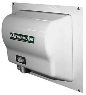 AMERICAN DRYER® ADA-W Recess Kit (Wall Box   Face Plate) - Stainless Steel with White Epoxy (HAND DRYER NOT INCLUDED)