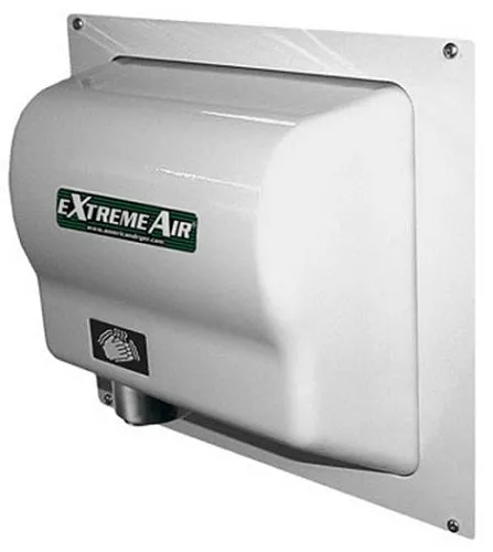 AMERICAN DRYER® ADA-W Recess Kit (Wall Box   Face Plate) - Stainless Steel with White Epoxy (HAND DRYER NOT INCLUDED)