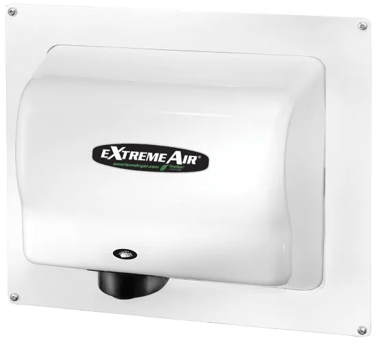 AMERICAN DRYER® ADA-W Recess Kit (Wall Box   Face Plate) - Stainless Steel with White Epoxy (HAND DRYER NOT INCLUDED)