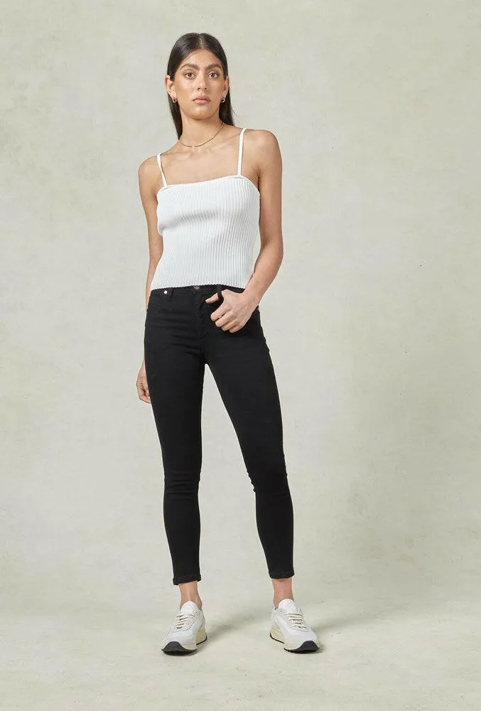 Anni White Knit Top