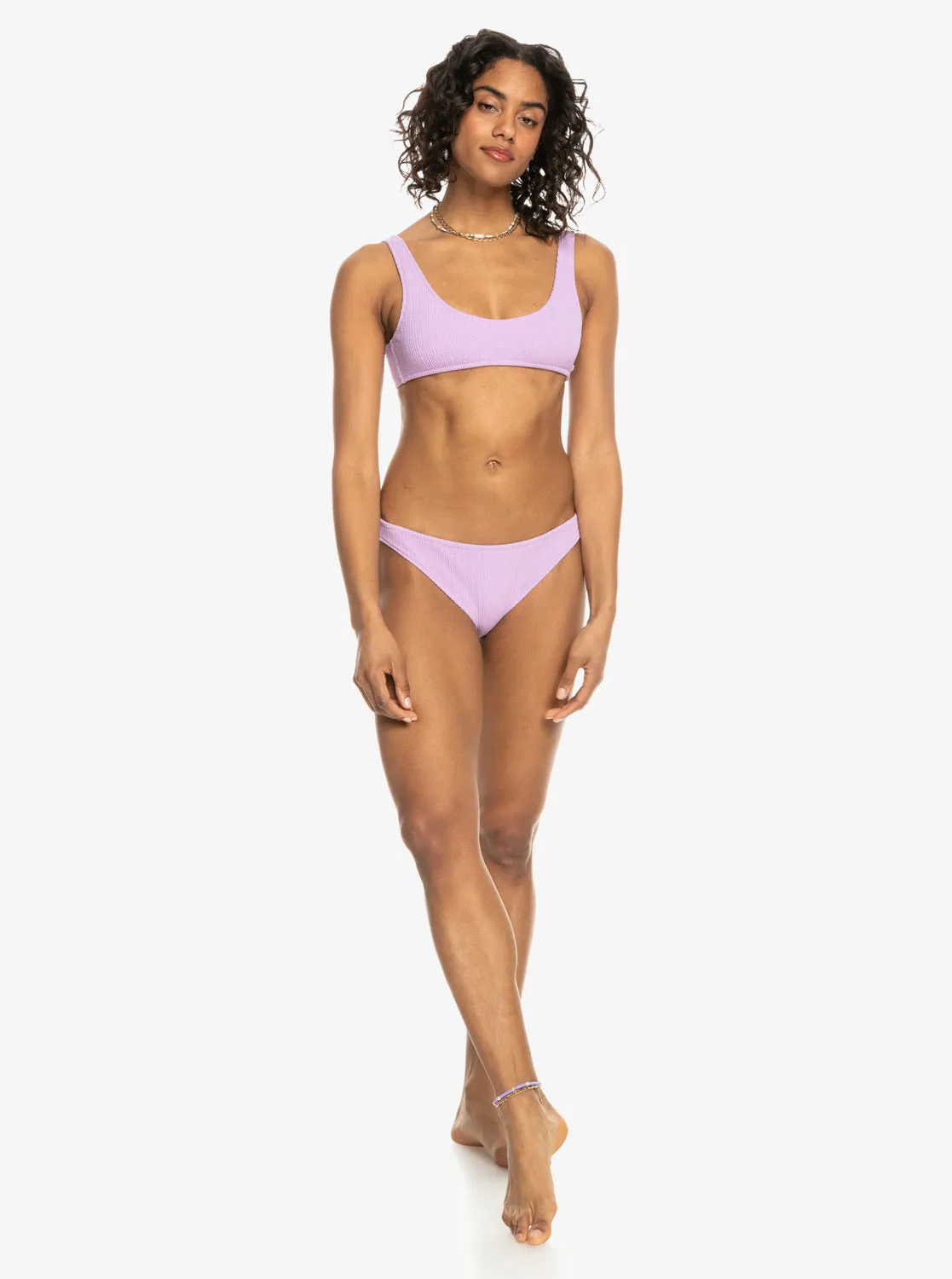 Aruba Moderate Bikini Bottoms - Crocus Petal