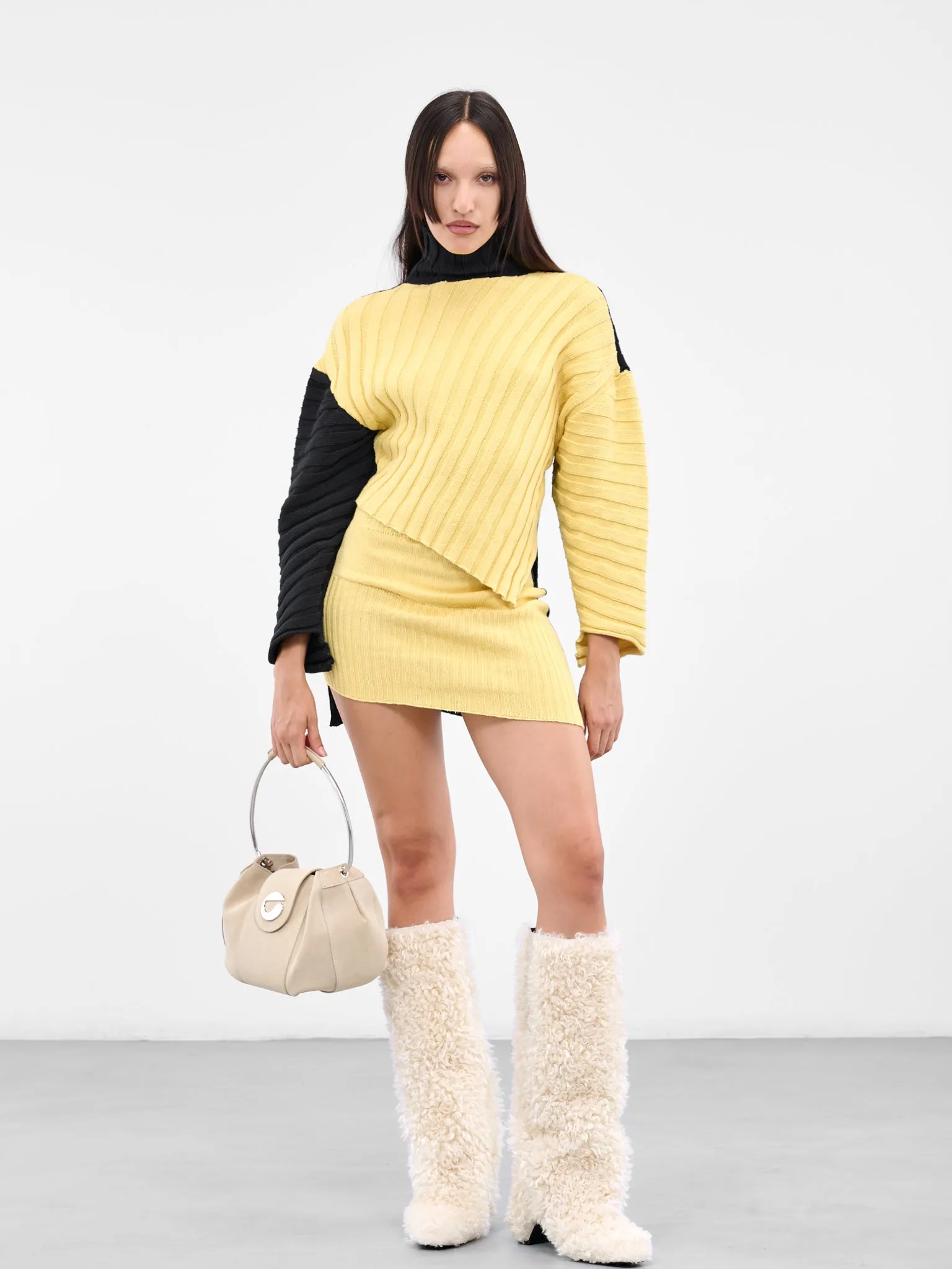 Asymmetric Rib Knit Jumper (RIBBED-JUMPER-MIMOSA-INDIGO)