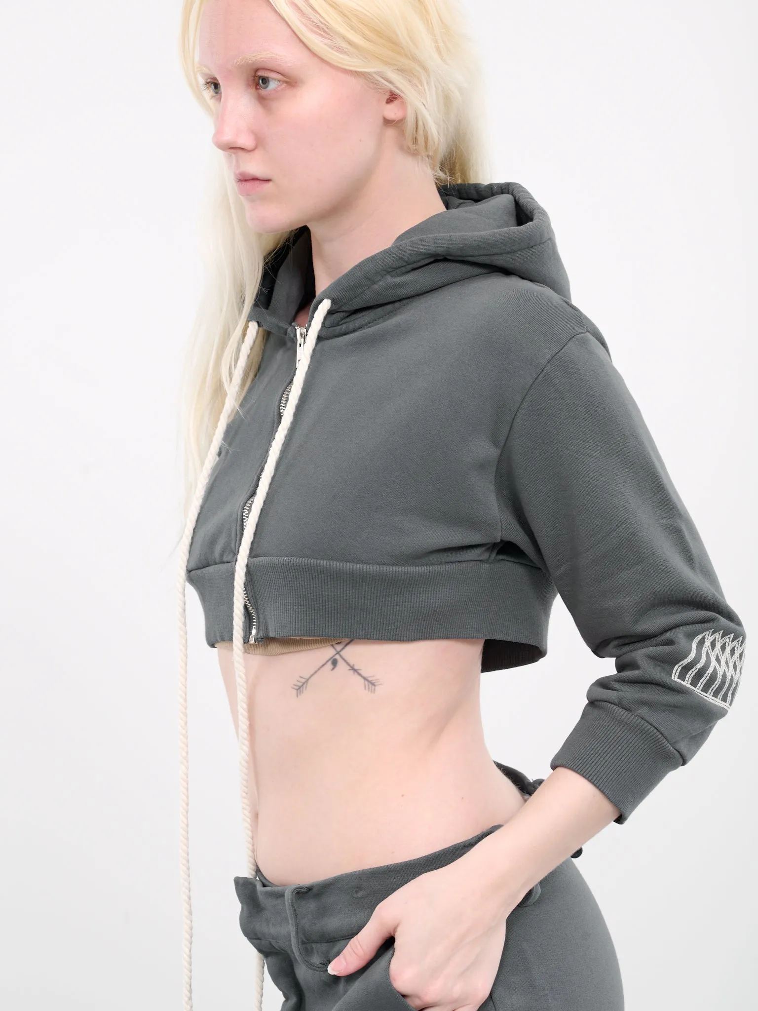 Baby Curved Zip Hoodie (1001000201-GREY)