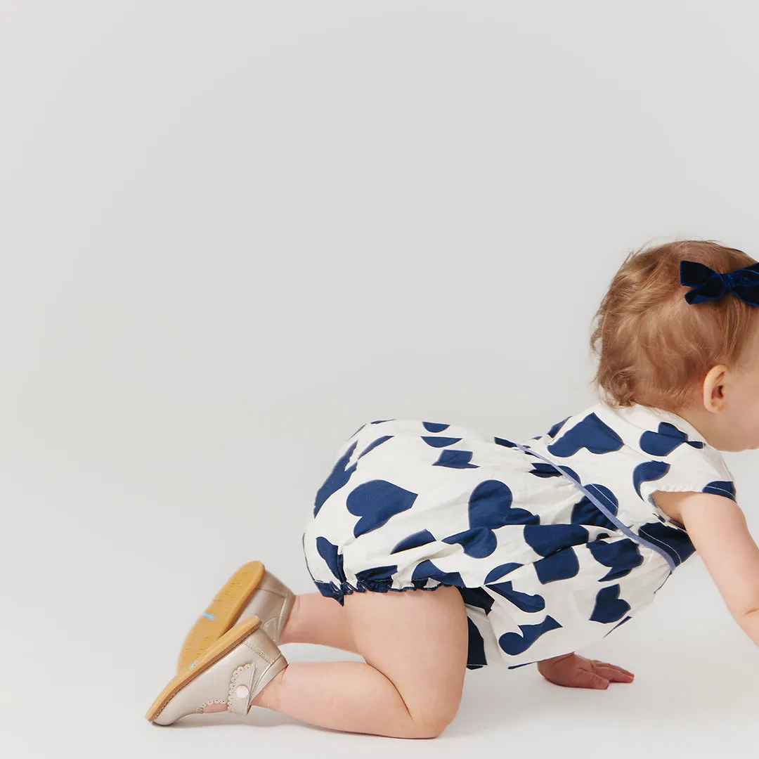 Baby Girls Sana Bubble - Navy Toss Hearts