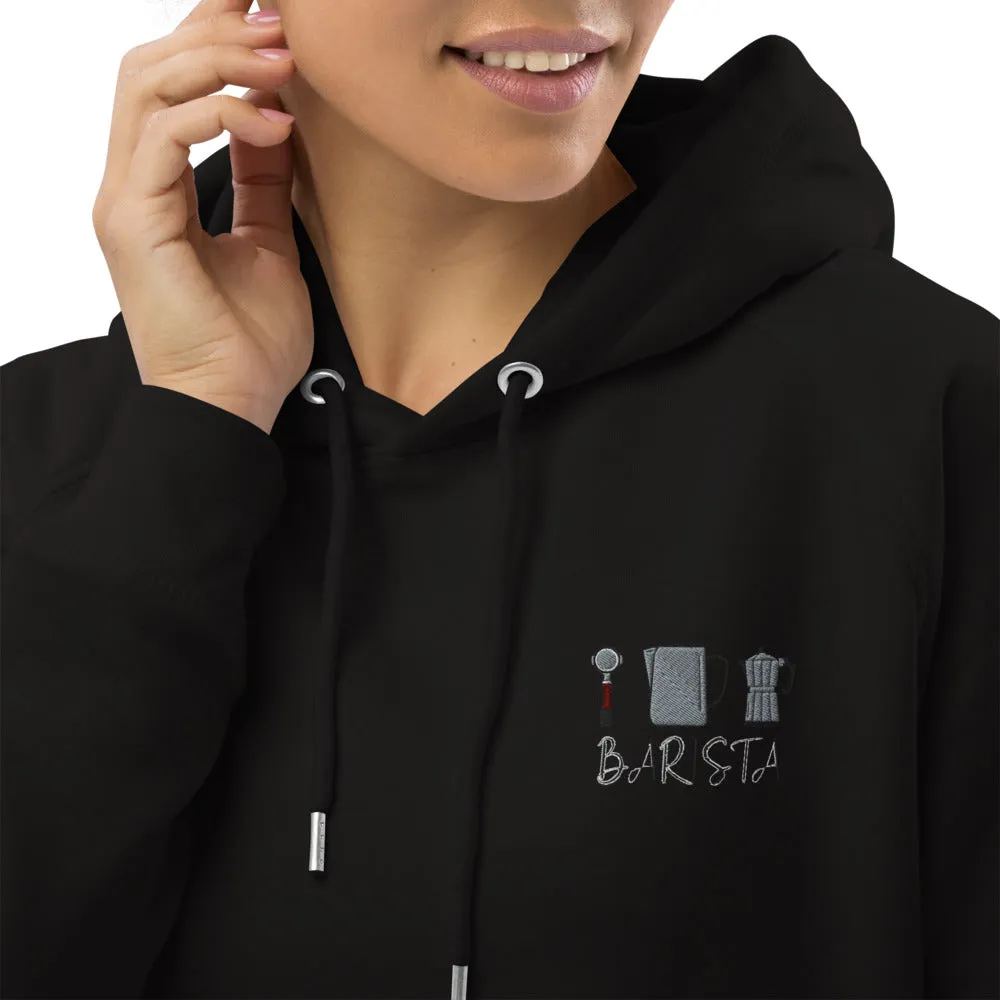 Barista Set | Bestickter Bio Baumwoll Frauen Hoodie