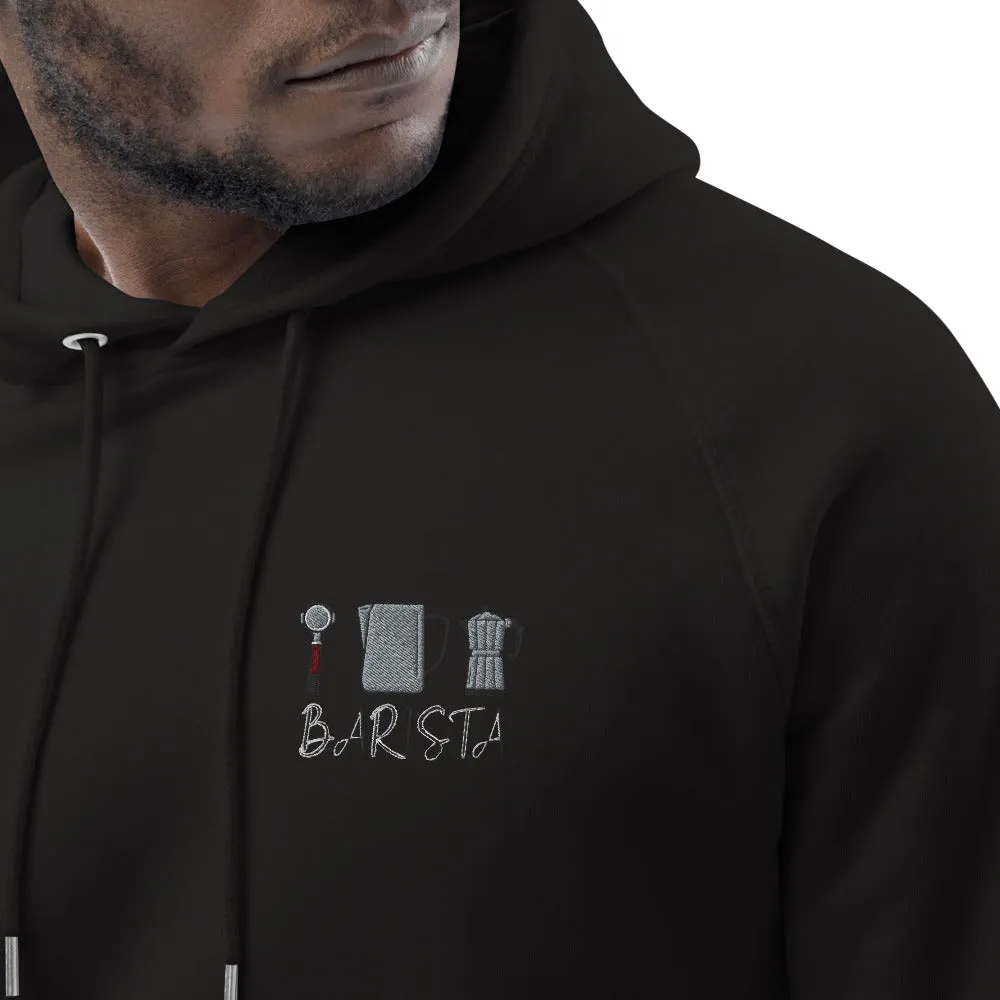 Barista Set | Bestickter Bio Baumwoll Männer Hoodie
