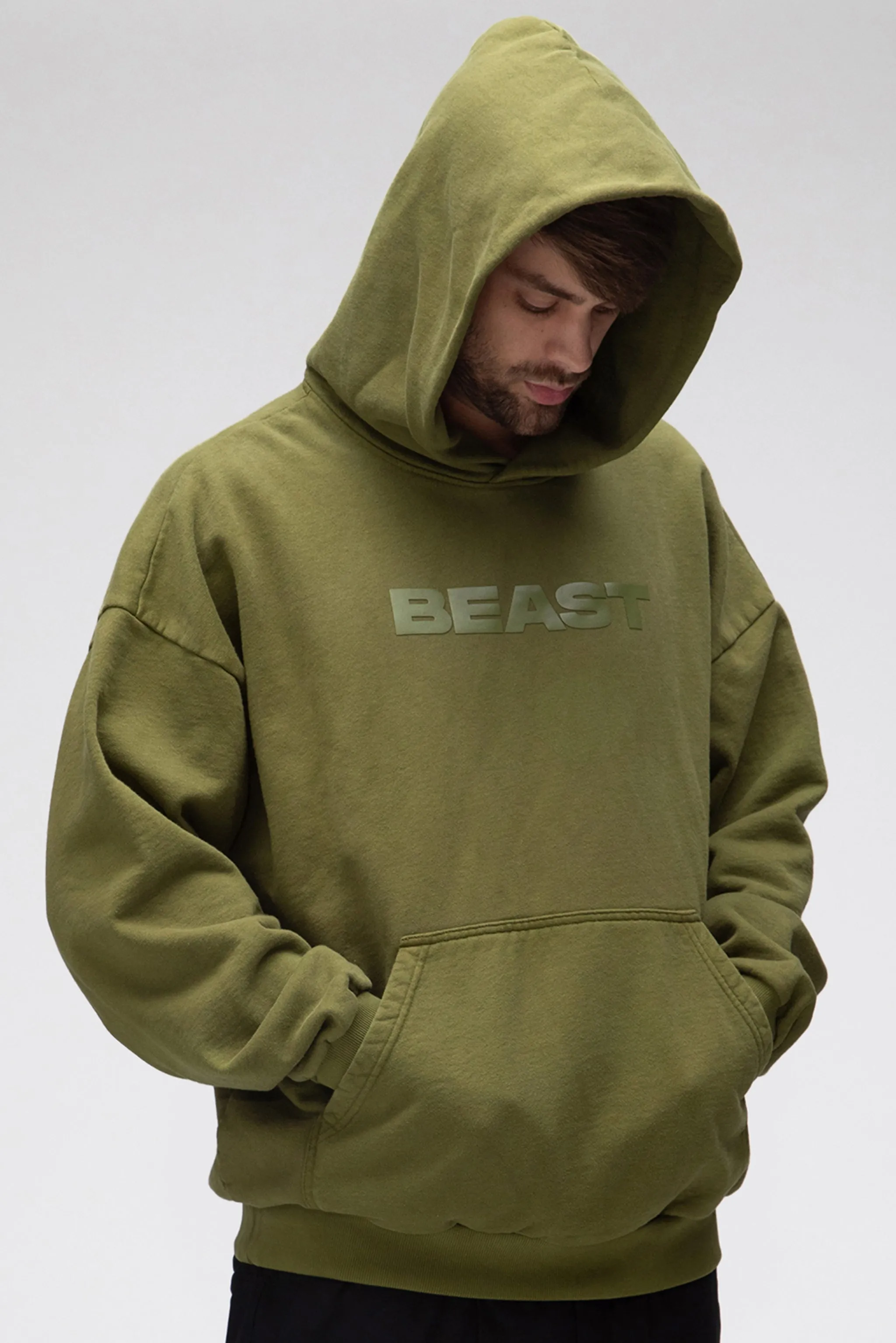 BEAST ORIGINALS HOODIE - OLIVE