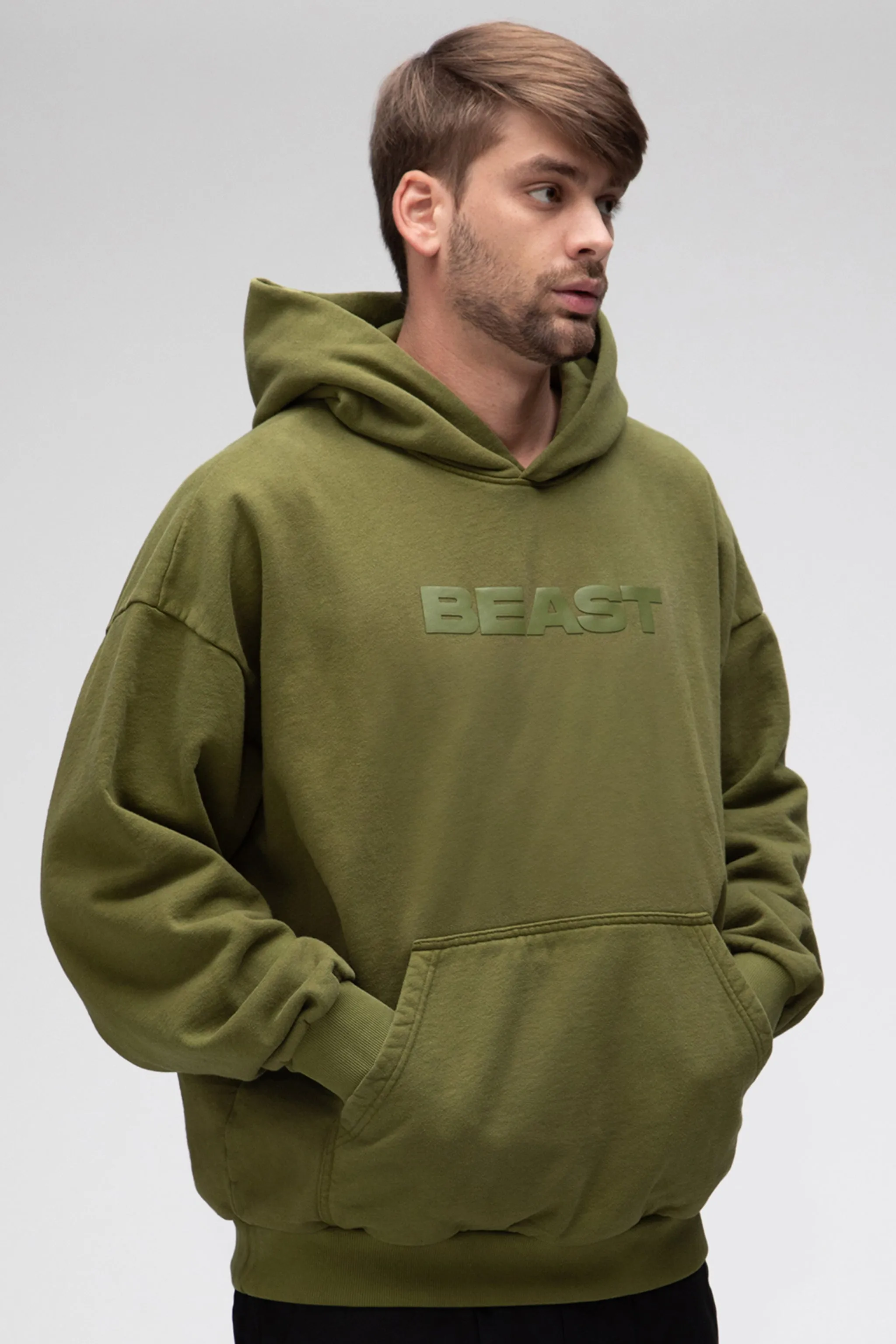 BEAST ORIGINALS HOODIE - OLIVE