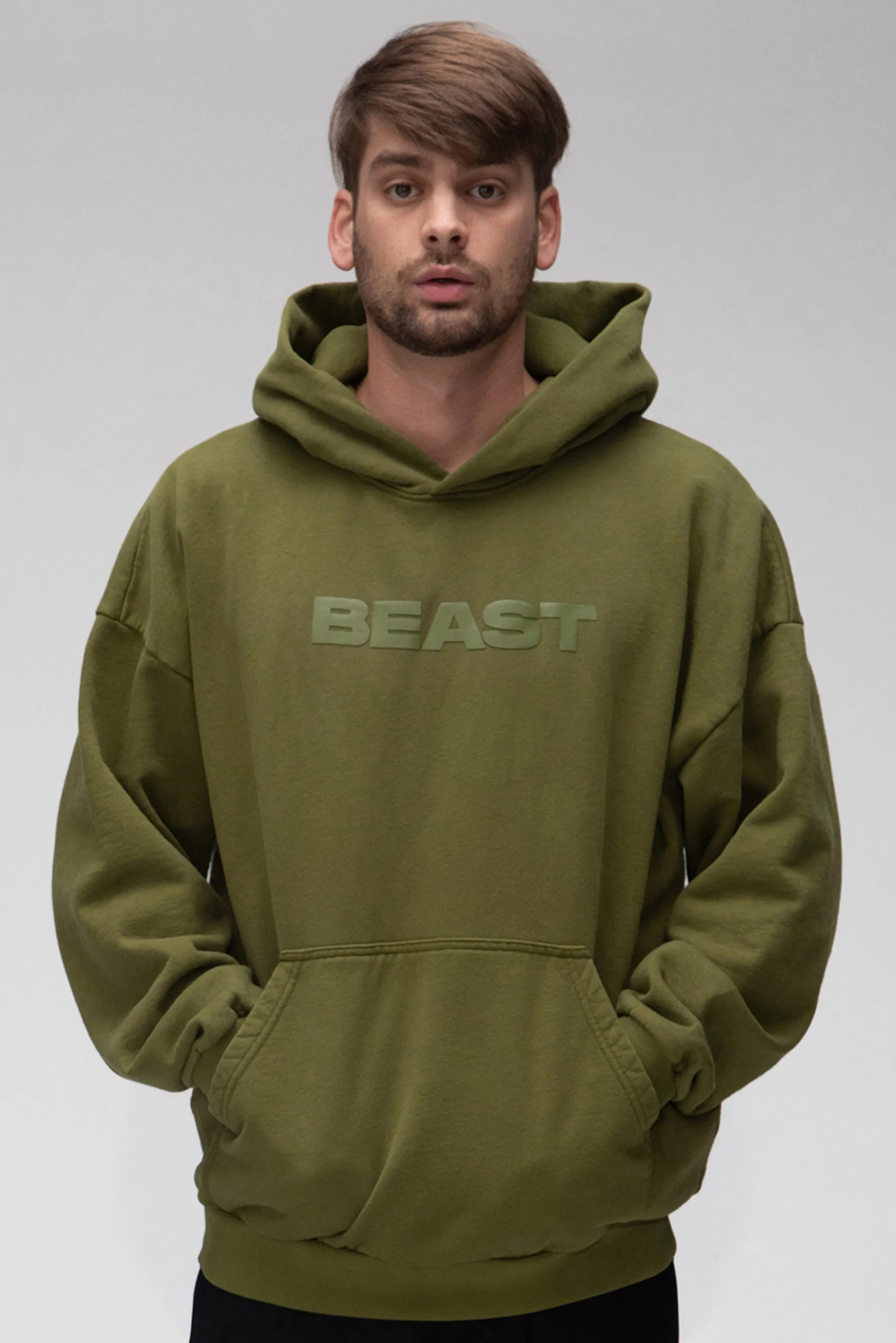 BEAST ORIGINALS HOODIE - OLIVE