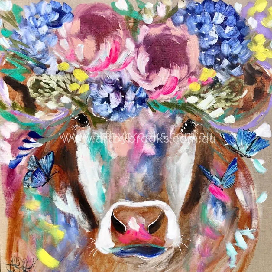 Beatrix with  butterflies -art print