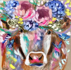 Beatrix with  butterflies -art print