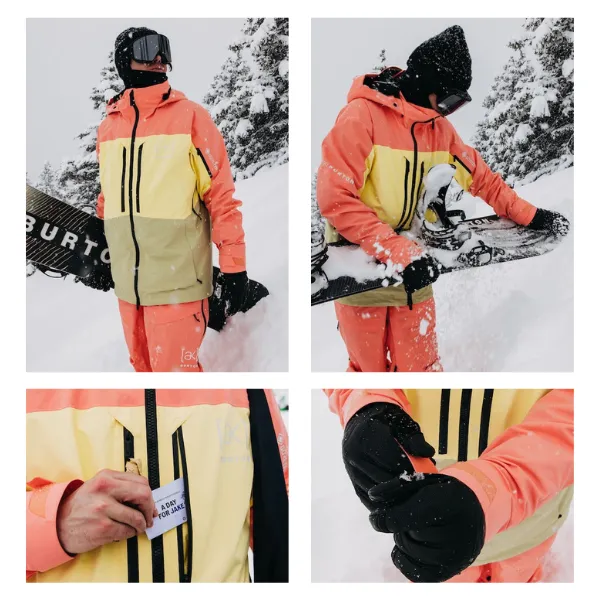 Burton 2024 Men's [ak] Swash GORE‑TEX 2L Jacket - Reef Pink/Buttermilk/Mushroom