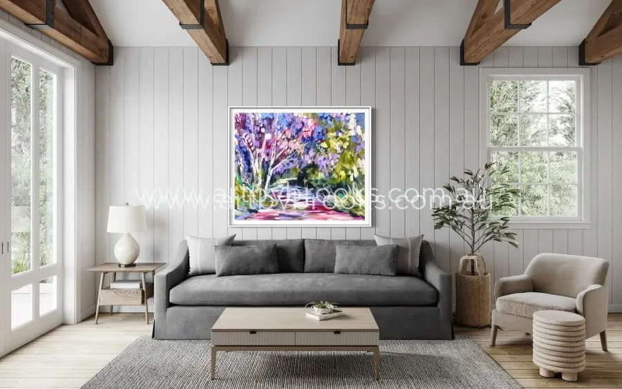 Cascading Jacaranda - art print