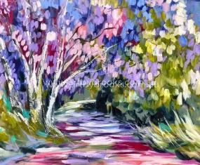 Cascading Jacaranda - art print