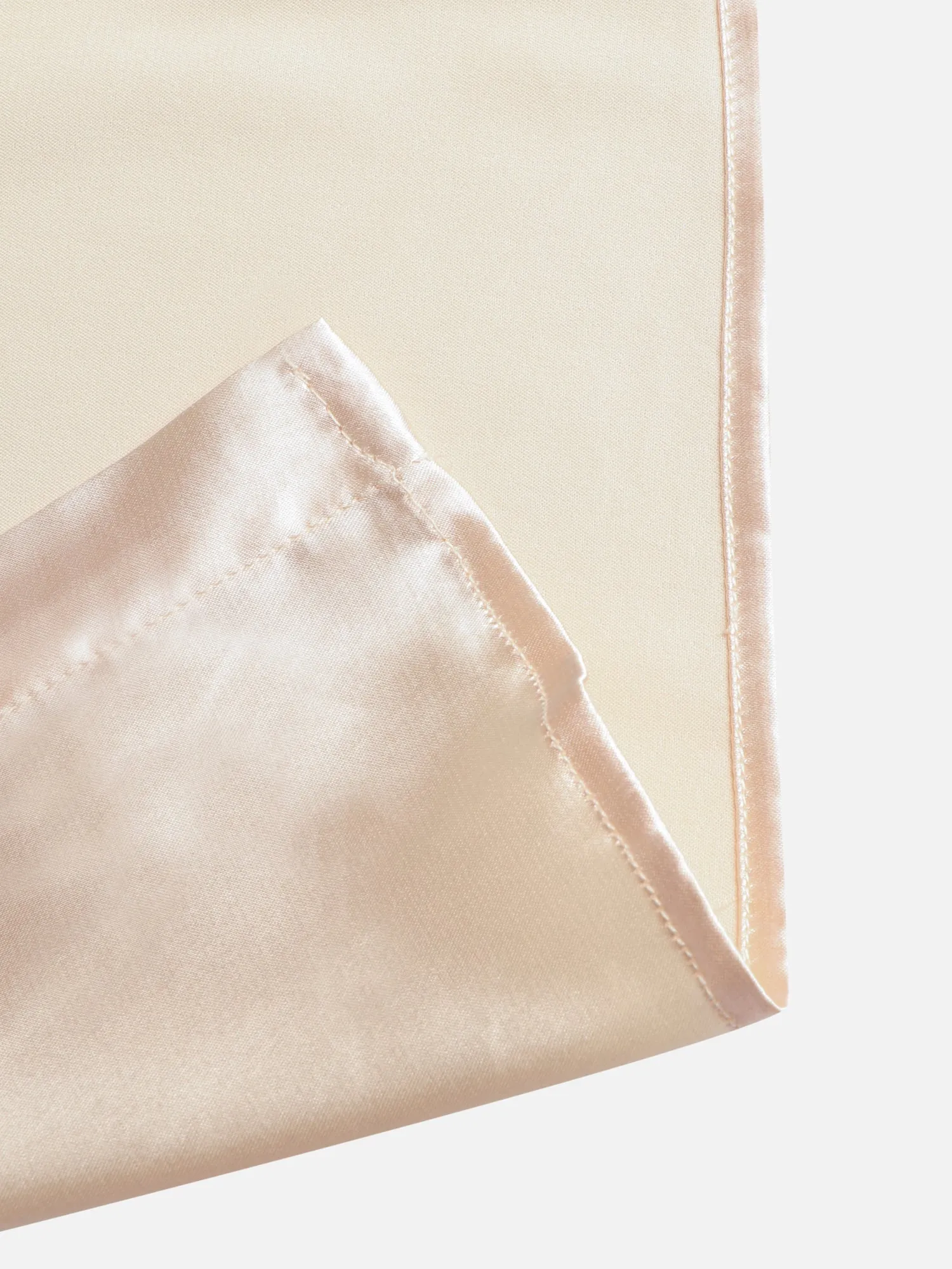 Champagne Satin Polo Blouse