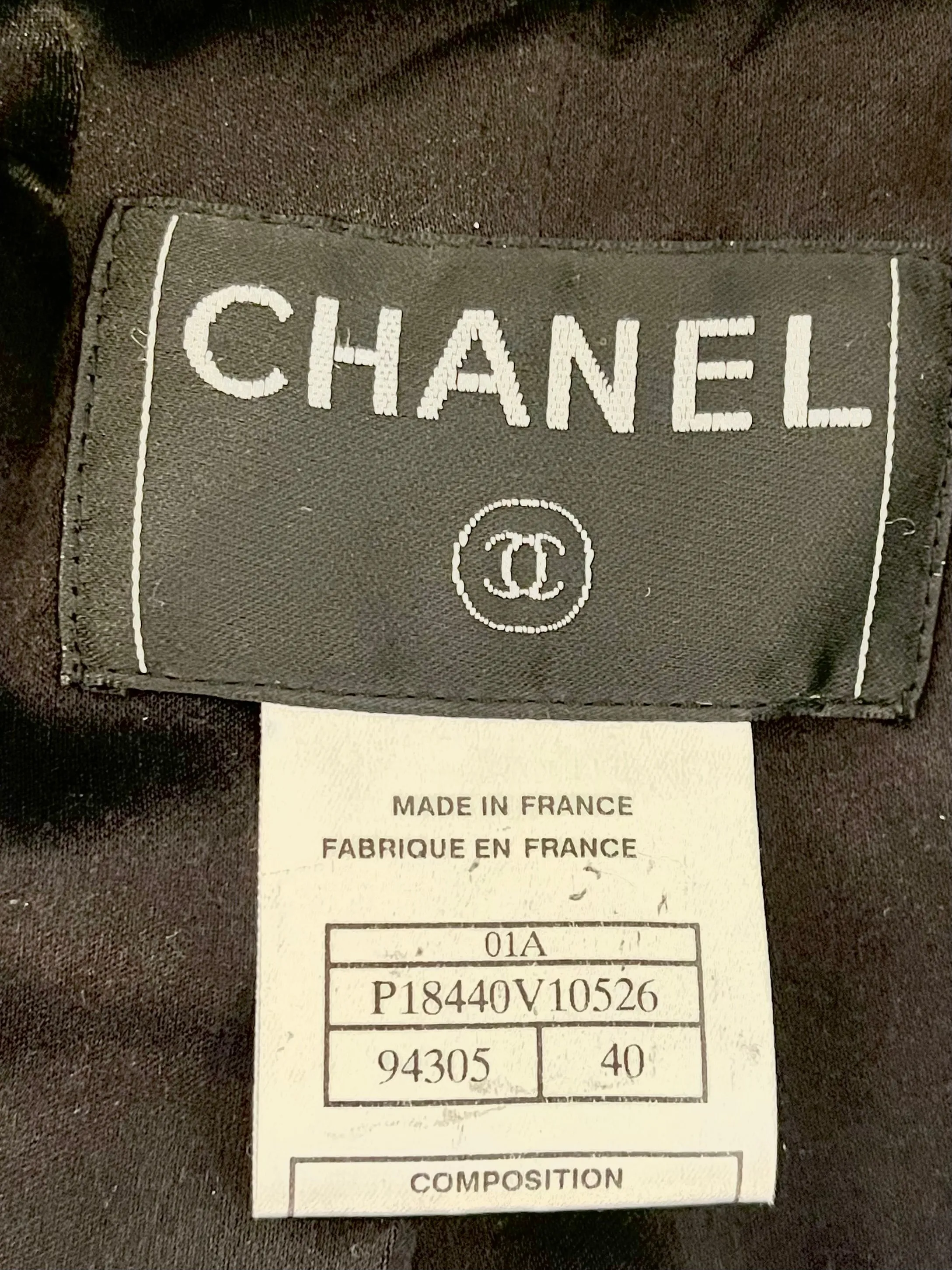 Chanel Black Woven Wool Blazer - UK 12