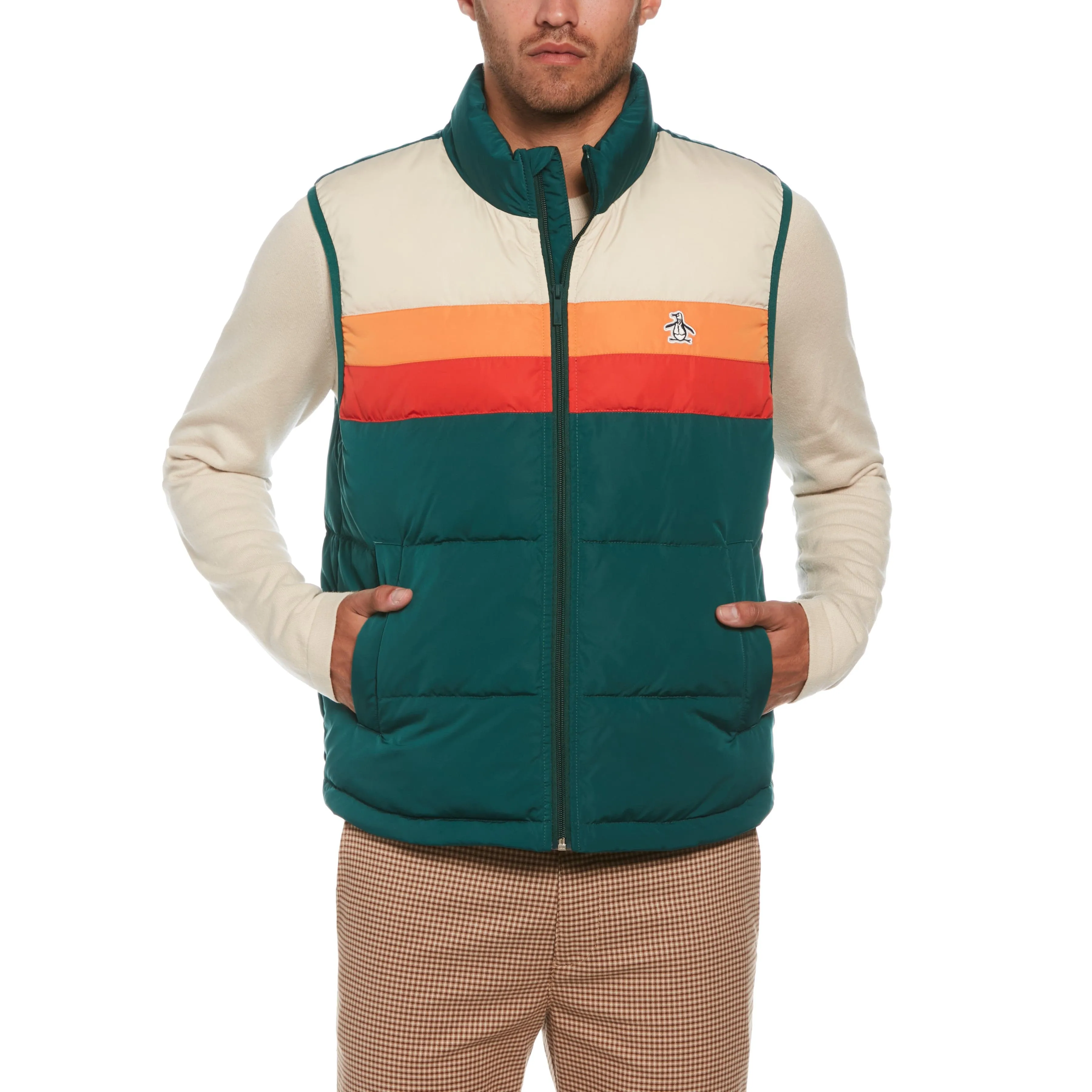 Color Block Puffer Vest