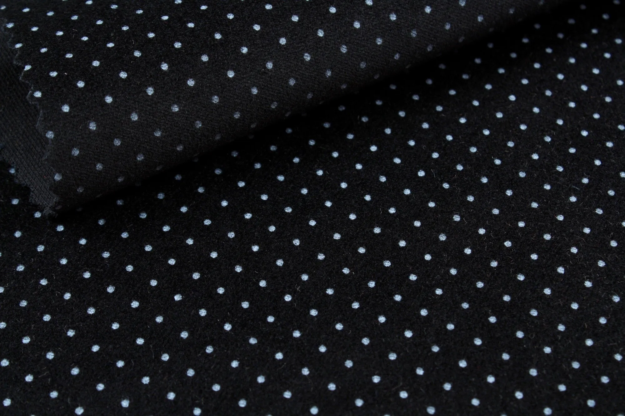 Cotton Stretch Woven Velvet - Dots Print