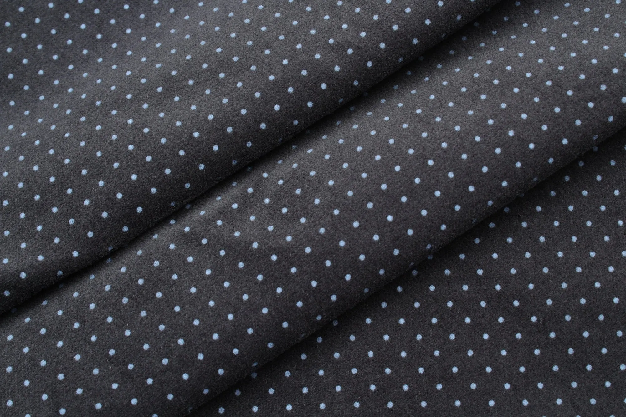 Cotton Stretch Woven Velvet - Dots Print