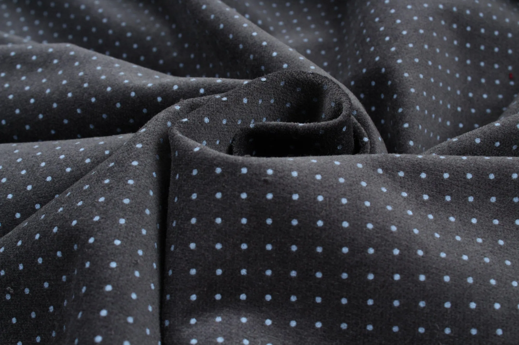 Cotton Stretch Woven Velvet - Dots Print