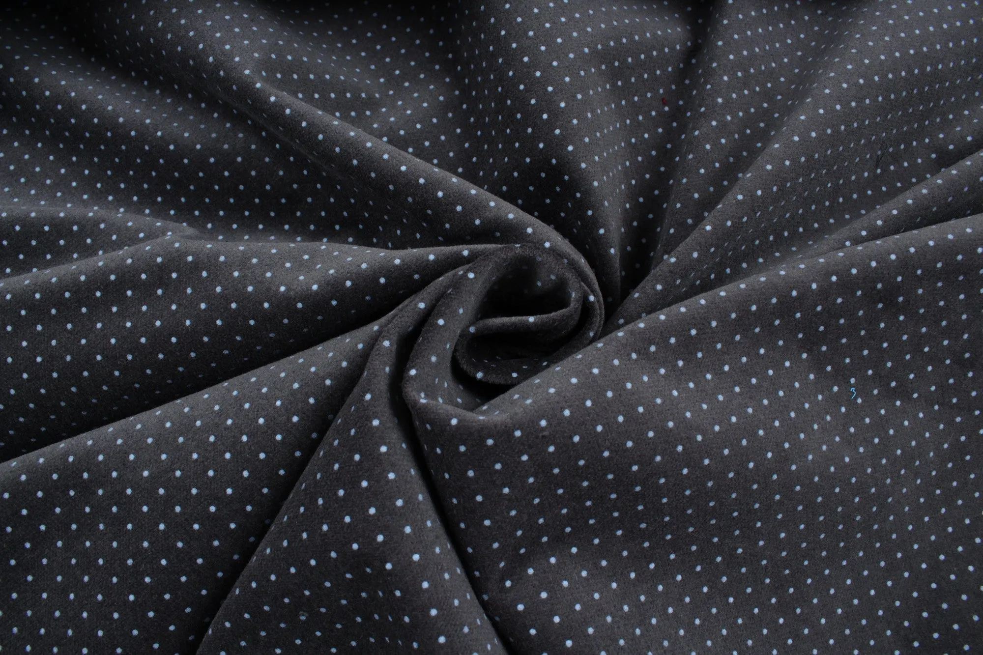 Cotton Stretch Woven Velvet - Dots Print