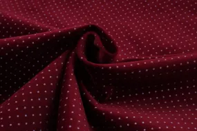 Cotton Stretch Woven Velvet - Dots Print
