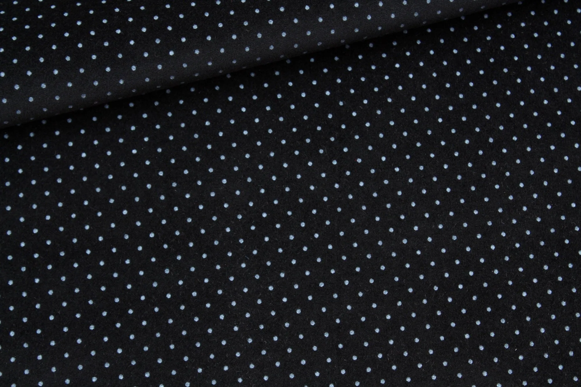 Cotton Stretch Woven Velvet - Dots Print