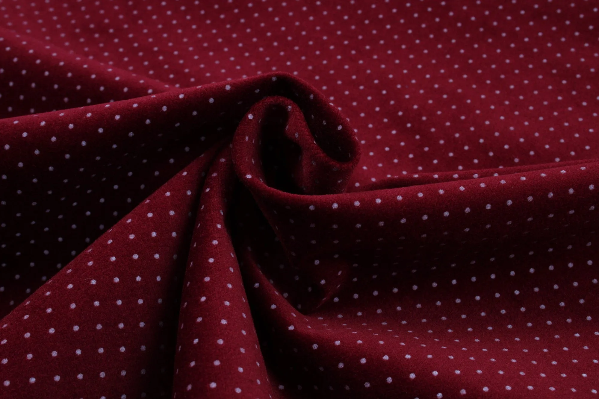 Cotton Stretch Woven Velvet - Dots Print