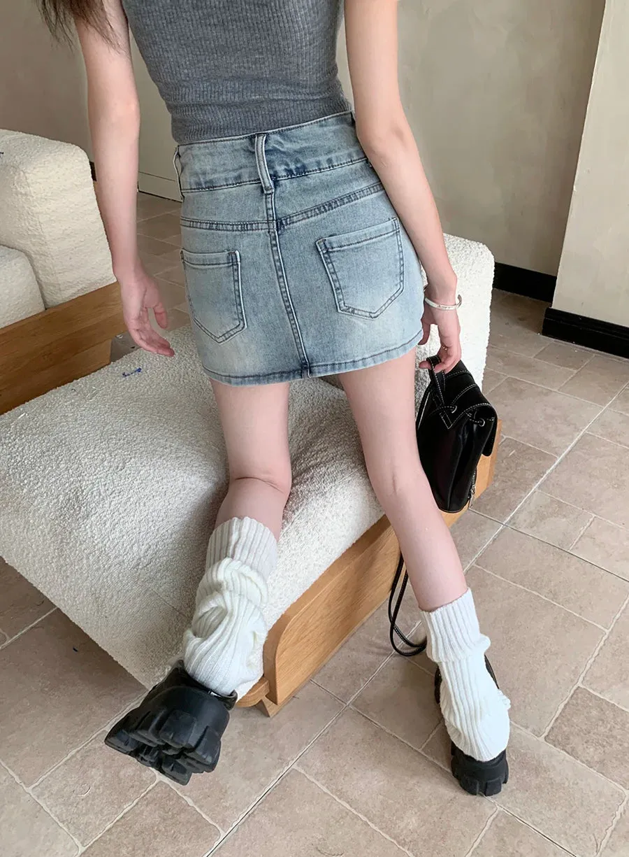 DressBetty - Denim Bodycon Y2k Streetwear Fashion Mini A-Line Skirt