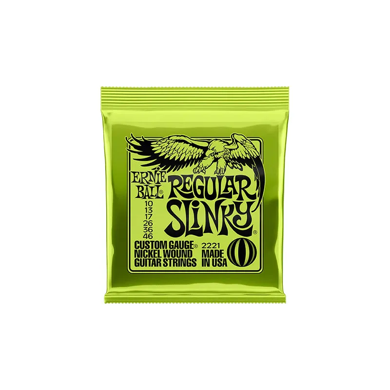 Ernie Ball 2221 Regular Slinky Nickel Wound Electric Guitar Strings - .010-.046