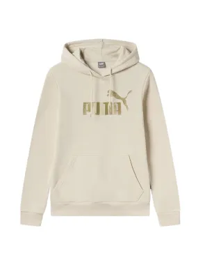 Felpa Puma panna con cappuccio Essential Glitter 684767-87