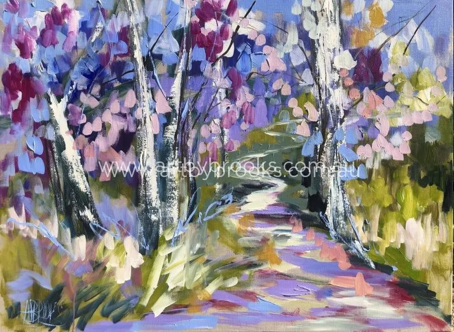 Flowering  Jacaranda lane  - art print