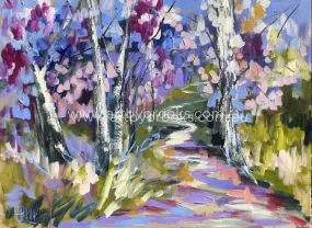 Flowering  Jacaranda lane  - art print
