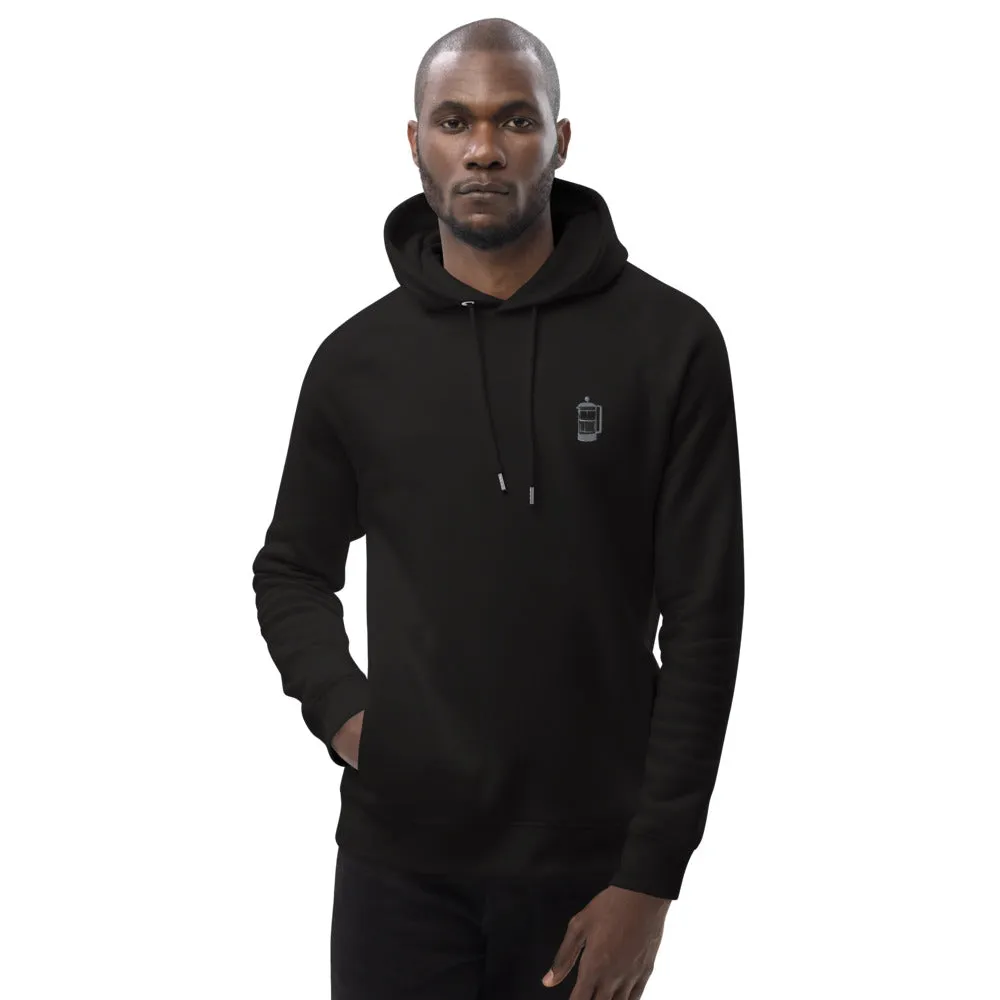French Press | Bestickter Bio Baumwoll Männer Hoodie