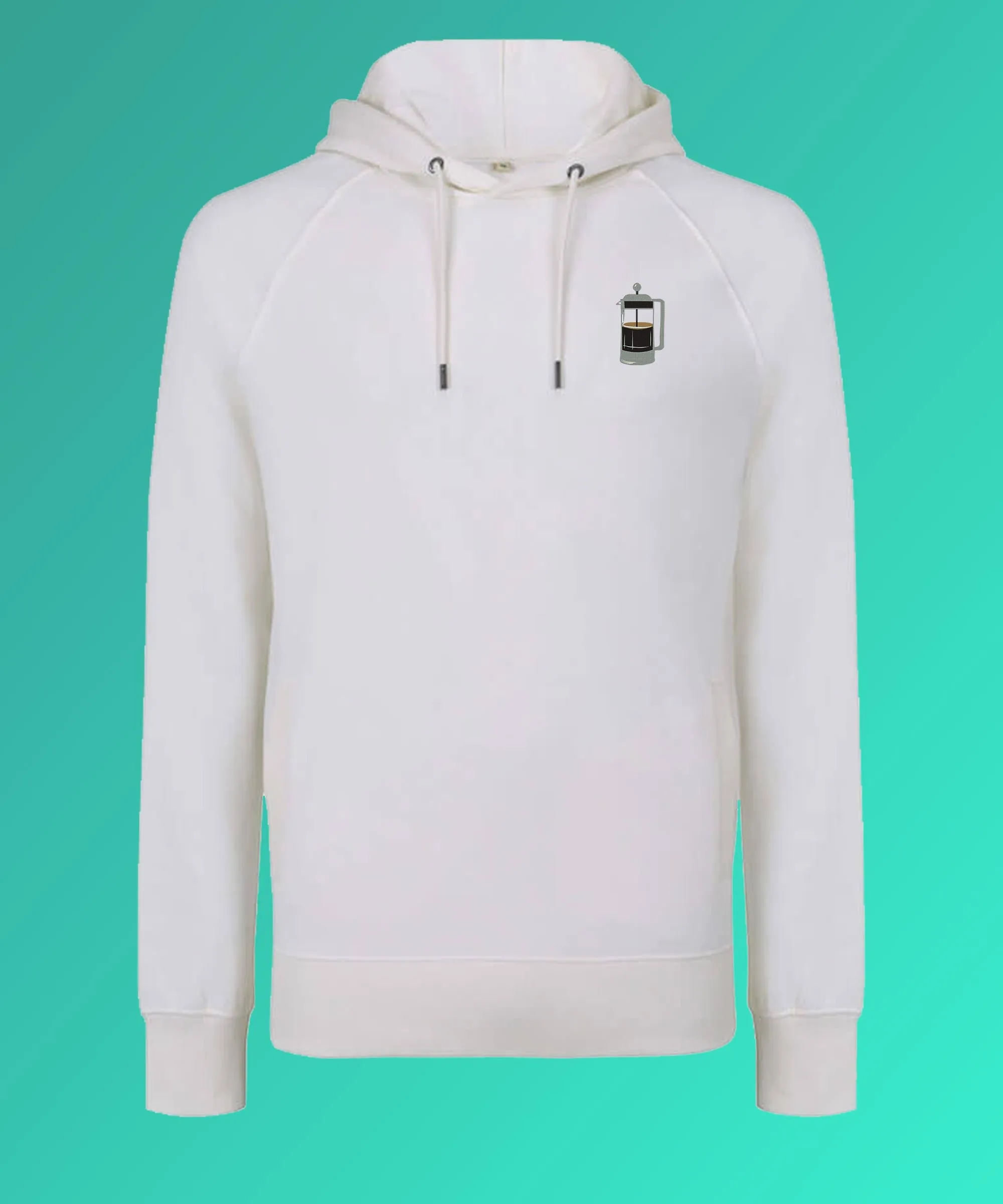 French Press | Bestickter Bio Baumwoll Männer Hoodie