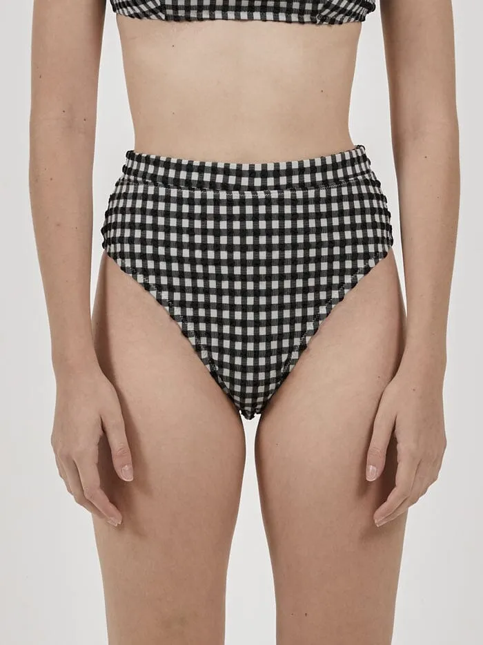 Gigi High Cut Bikini Bottom - Black