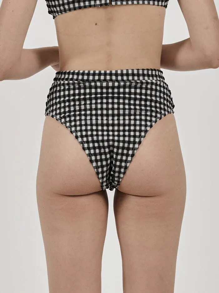 Gigi High Cut Bikini Bottom - Black
