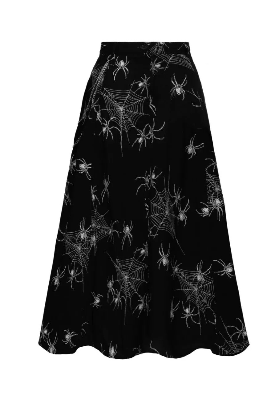 Hellbunny - Grungy Spider - Skirt