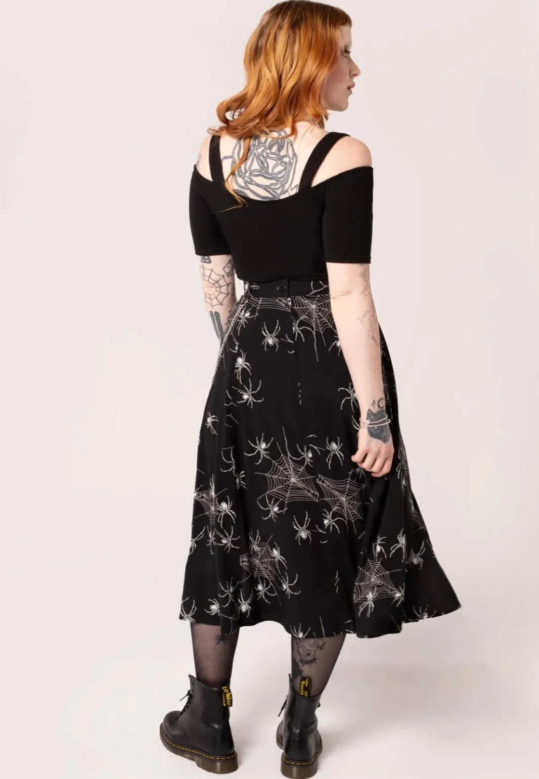 Hellbunny - Grungy Spider - Skirt