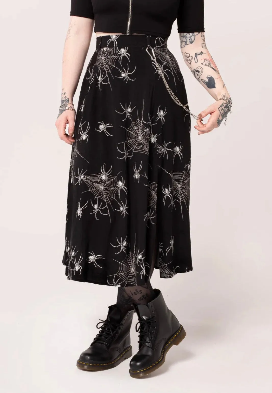 Hellbunny - Grungy Spider - Skirt