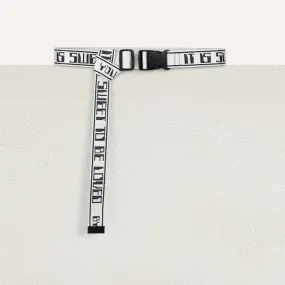 High Waisted Belt - White