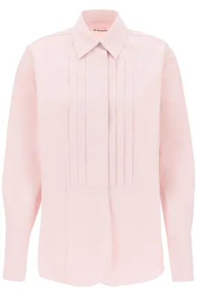 JIL SANDER pleated bib shirt with