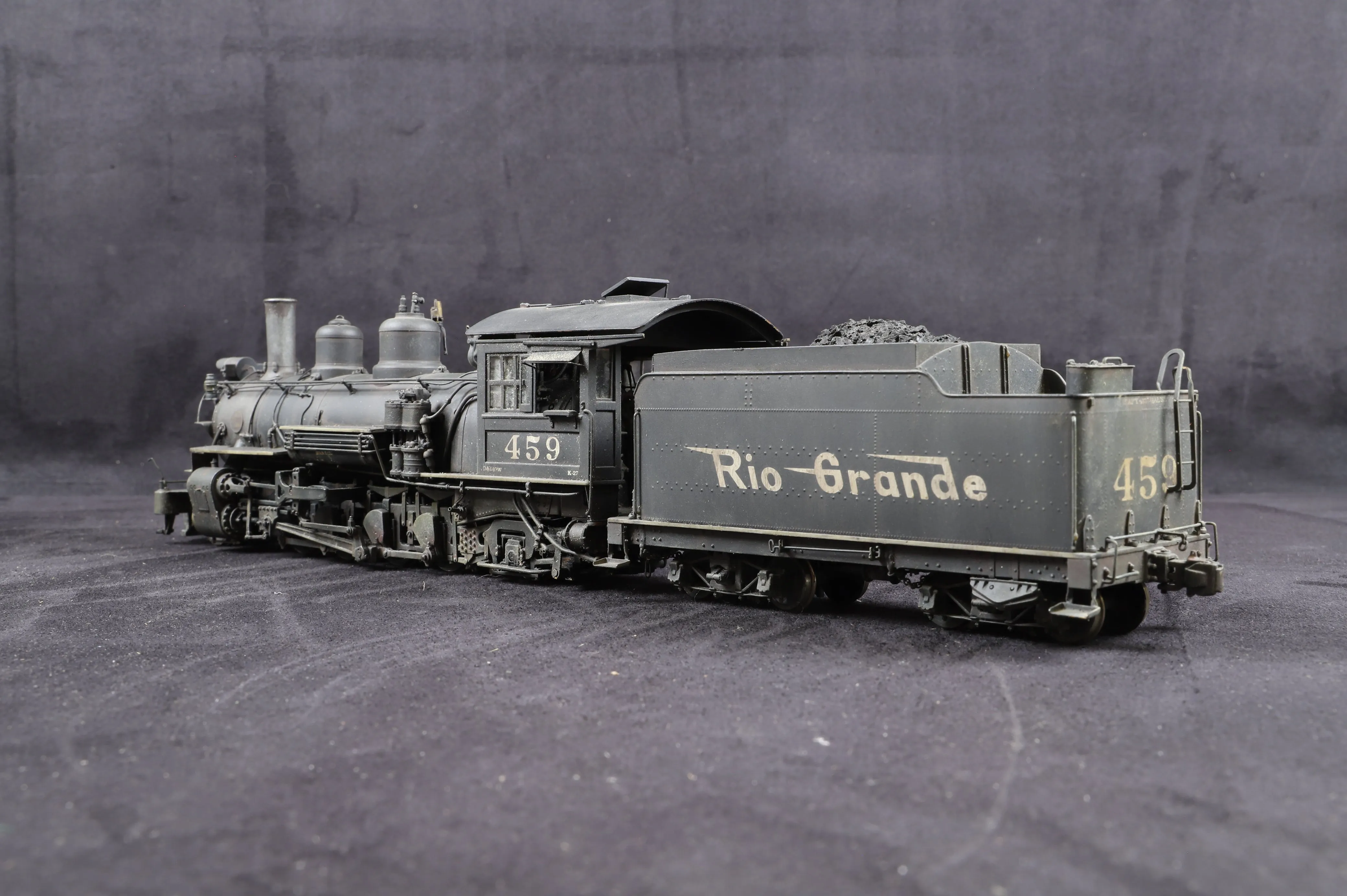 Kodama/PFM On3 D&RGW K-27 2-8-2 '459', Professionally Weathered & Detailed